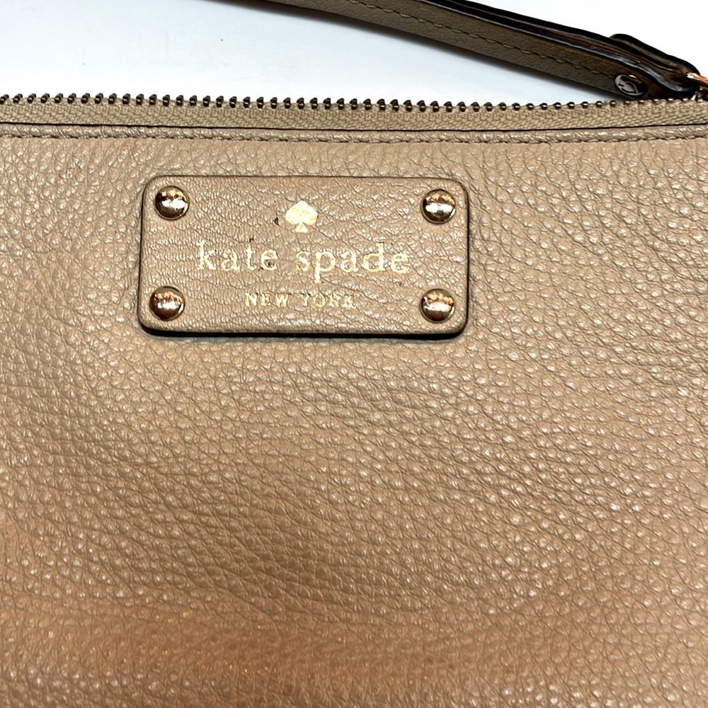 Kate Spade Taupe Leather Clutch - Picture 4 of 7